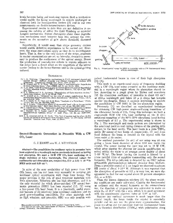 (PDF) Second-harmonic generation in proustite with a CW CO 2 laser