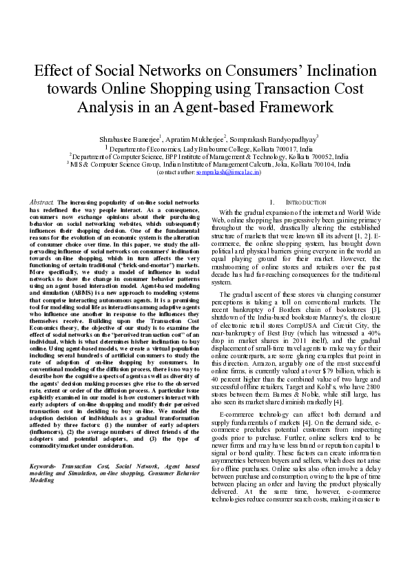 (PDF) Effect of Social Networks on Consumers' Inclination towards ...