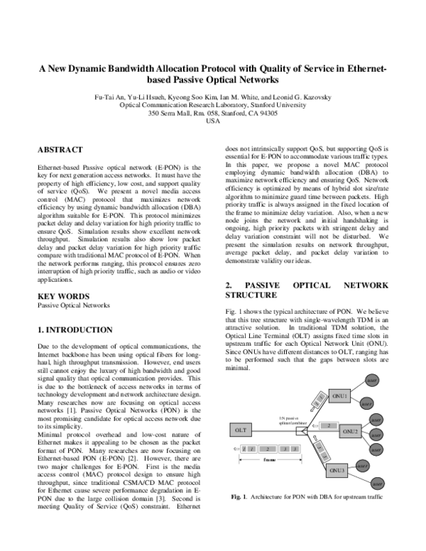 (PDF) A new dynamic bandwidth allocation protocol with quality of ...