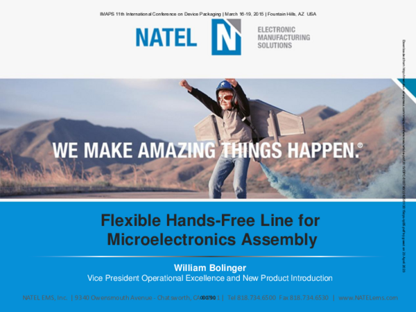(PDF) Flexible Hand-Free Microelectronics assembly Line for the Chip ...