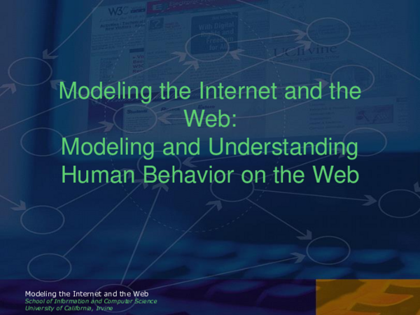 (PDF) Modeling and Understanding Human Behavior on the Web