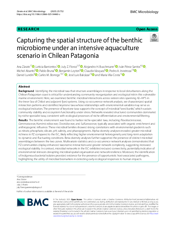 (PDF) Capturing the spatial structure of the benthic microbiome under ...