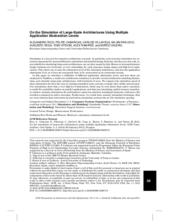(PDF) On the simulation of large-scale architectures using multiple ...
