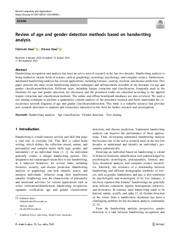 (PDF) Review of age and gender detection methods based on handwriting ...