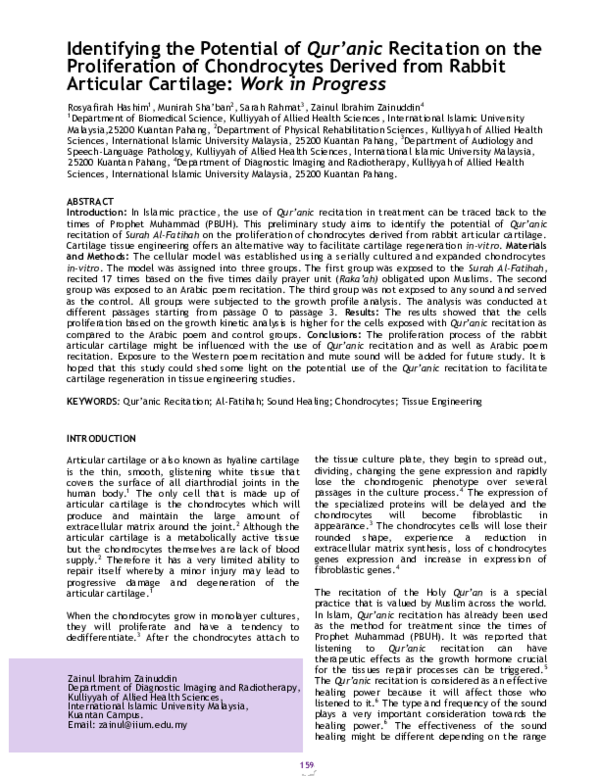 (PDF) Identifying the Potential of Qur’anic Recitation on the ...