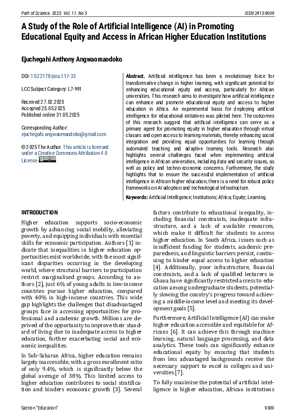 (PDF) A Study of the Role of Artificial Intelligence (AI) in Promoting ...