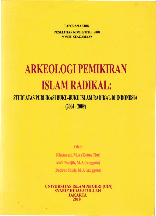 (PDF) Arkeologi Pemikiran Islam Radikal: Studi Atas Publikasi Buku-buku ...