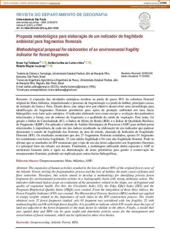 (PDF) Methodological proposal for elaboration of an environmental ...