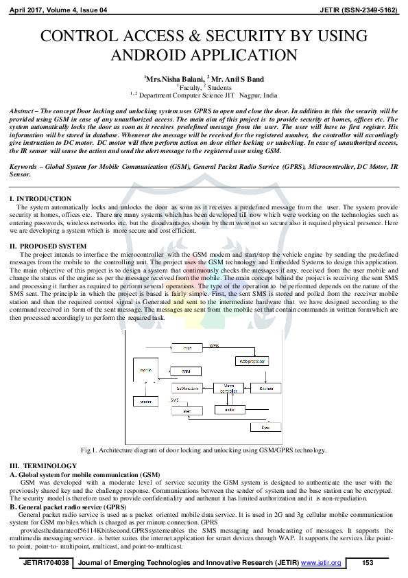 (PDF) “Control Access & Security by using Android Application”