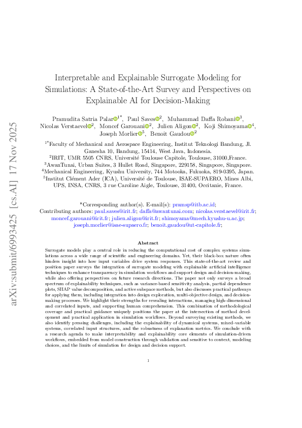 (PDF) Interpretable and Explainable Surrogate Modeling for Simulations ...