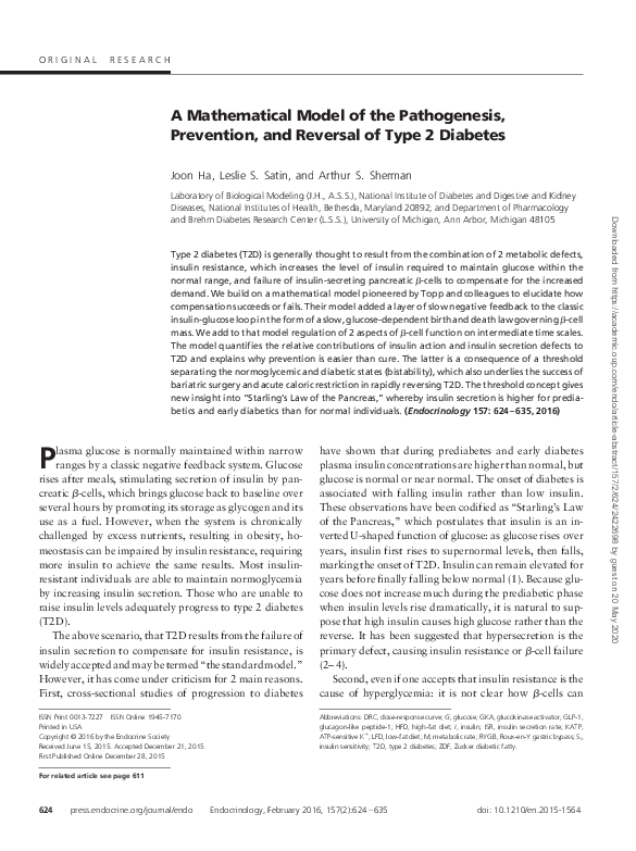 (PDF) A Mathematical Model of the Pathogenesis, Prevention, and ...