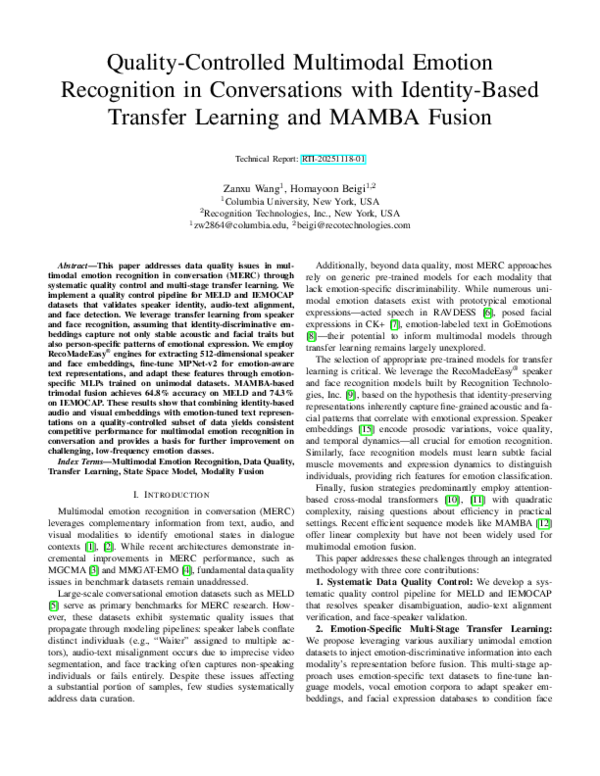 (PDF) Quality-Controlled Multimodal Emotion Recognition in ...