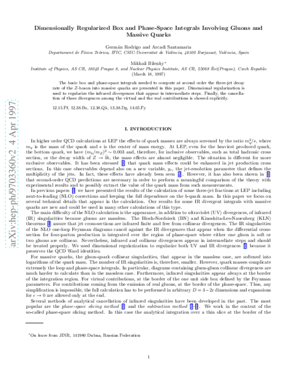 (PDF) Dimensionally regularized box and phase-space integrals involving ...