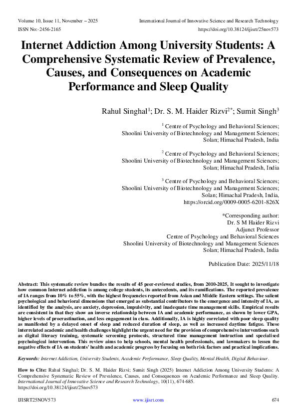 (PDF) Internet Addiction Among University Students: A Comprehensive ...