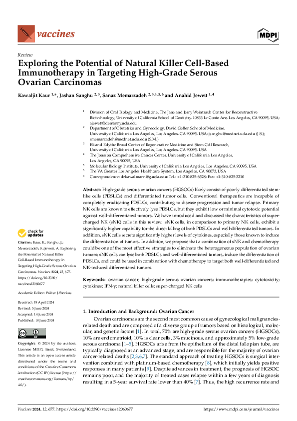 (PDF) Exploring the Potential of Natural Killer Cell-Based ...