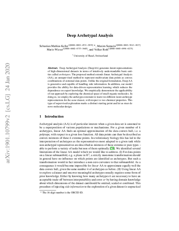 (PDF) Deep Archetypal Analysis