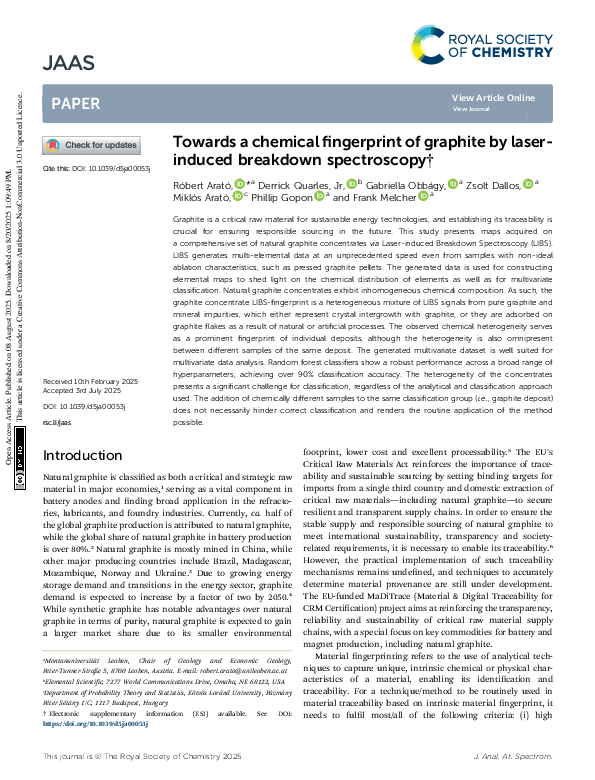 (PDF) Towards a chemical fingerprint of graphite by laserinduced ...