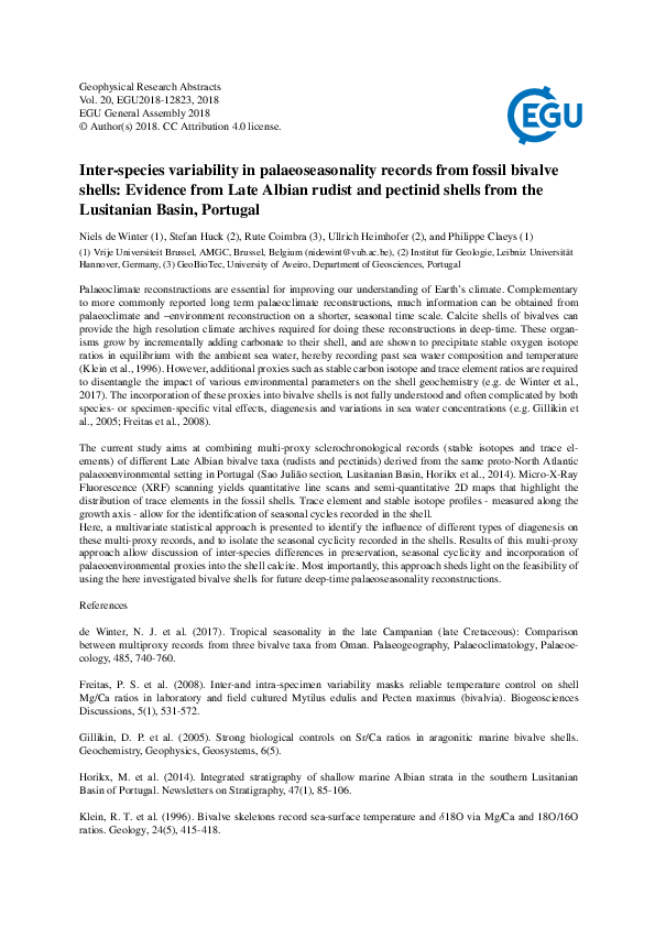 (PDF) Inter-species variability in palaeoseasonality records from ...