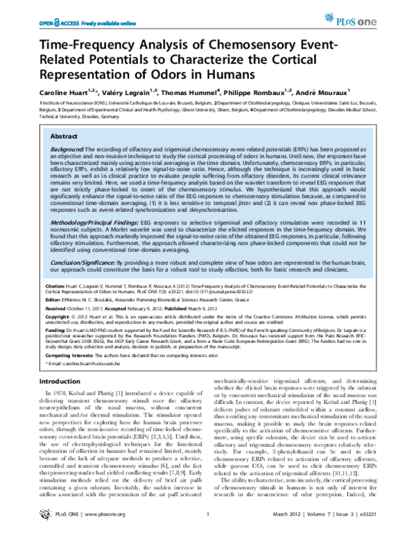 (PDF) Time-frequency analysis of chemosensory event-related potentials ...
