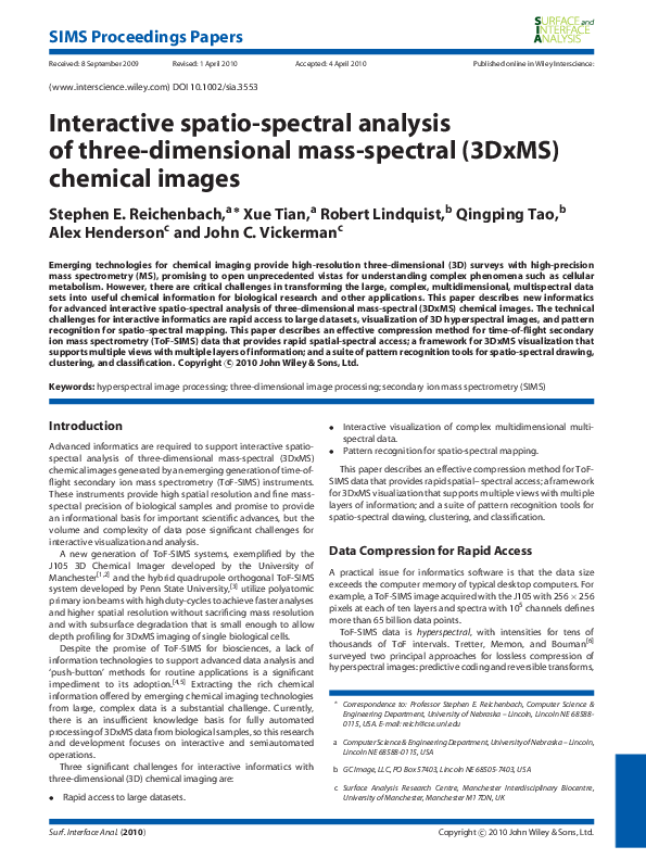 (PDF) Interactive spatio‐spectral analysis of three‐dimensional mass ...