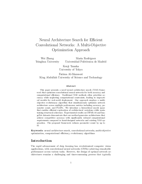 (PDF) Neural Architecture Search for Efficient Convolutional Networks ...