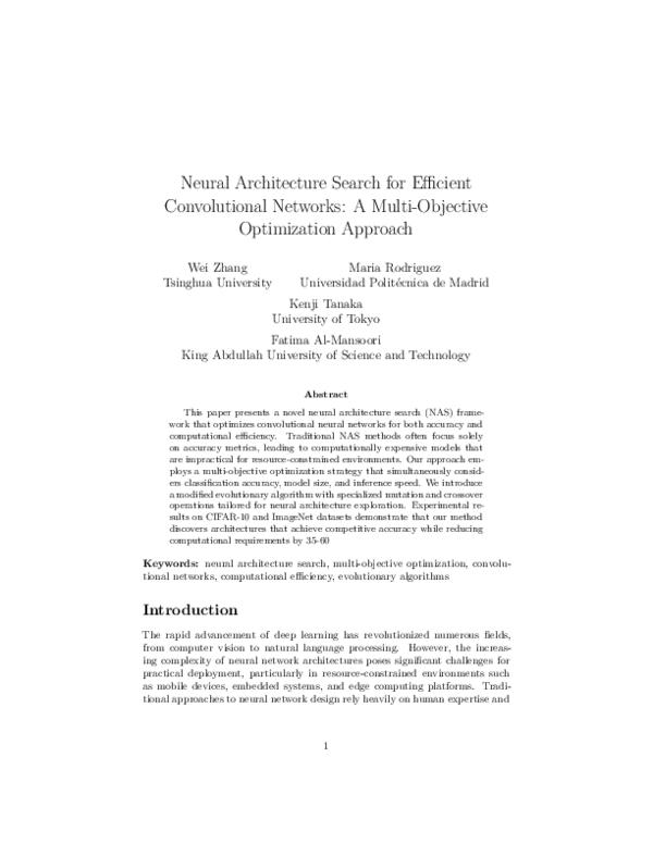 (PDF) Neural Architecture Search for Efficient Convolutional Networks ...