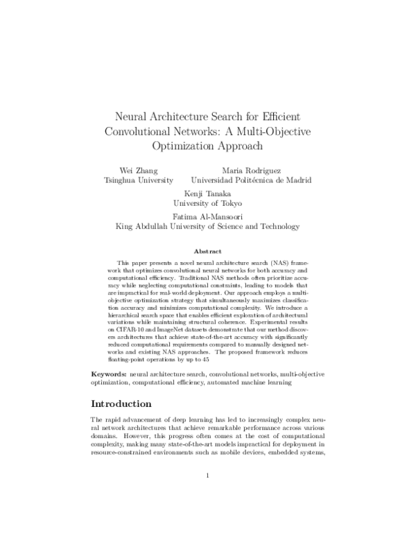 (PDF) Neural Architecture Search for Efficient Convolutional Networks ...