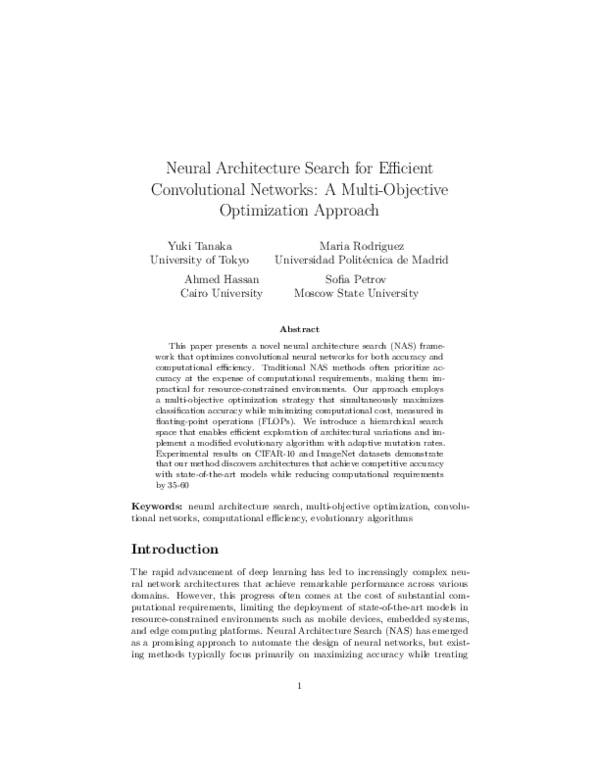 (PDF) Neural Architecture Search for Efficient Convolutional Networks ...