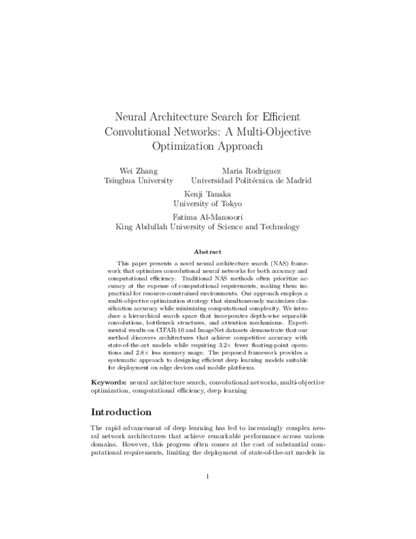 (PDF) Neural Architecture Search for Efficient Convolutional Networks ...