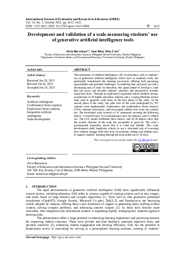 (PDF) Development and validation of a scale measuring students' use of ...