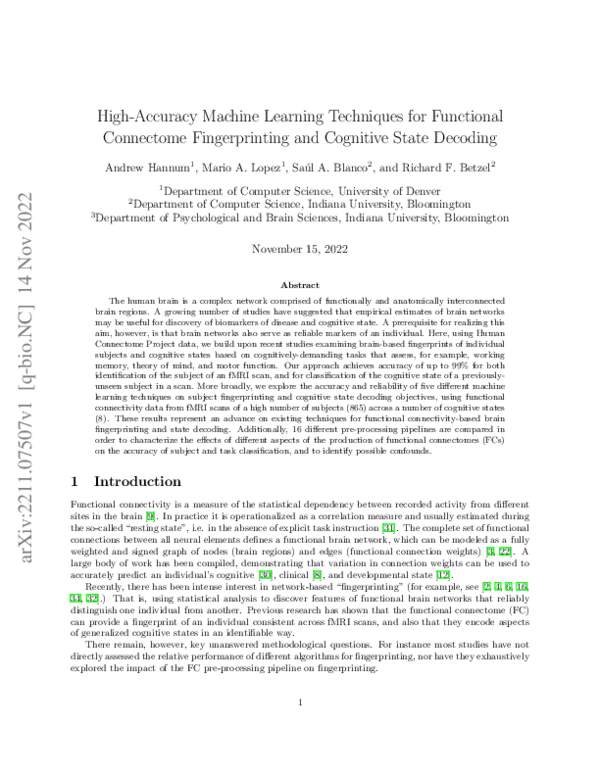 (PDF) High-Accuracy Machine Learning Techniques for Functional ...