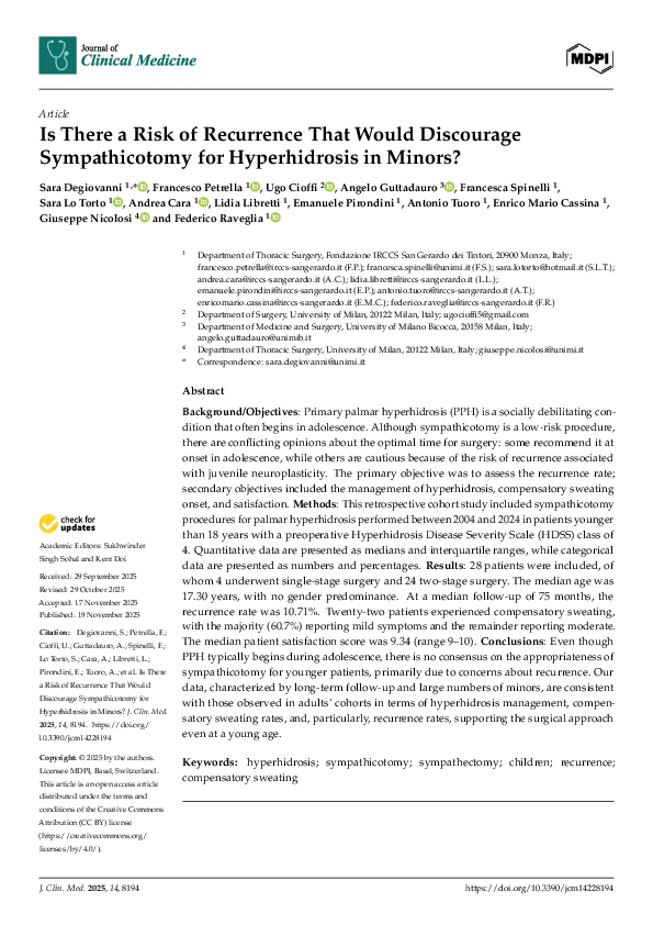 (PDF) Is There a Risk of Recurrence That Would Discourage ...