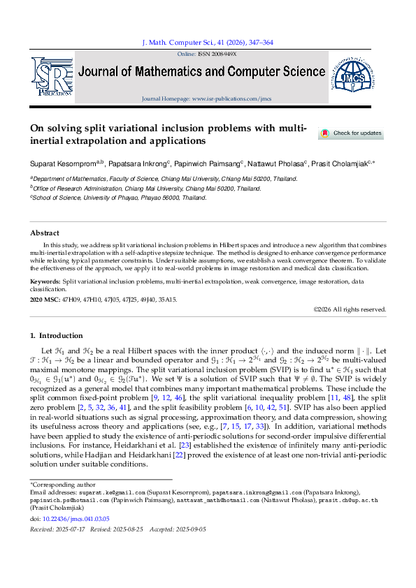 (PDF) On solving split variational inclusion problems with ...