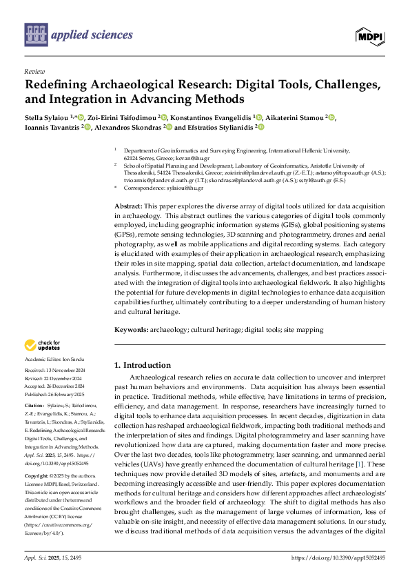 (PDF) Redefining Archaeological Research: Digital Tools, Challenges ...