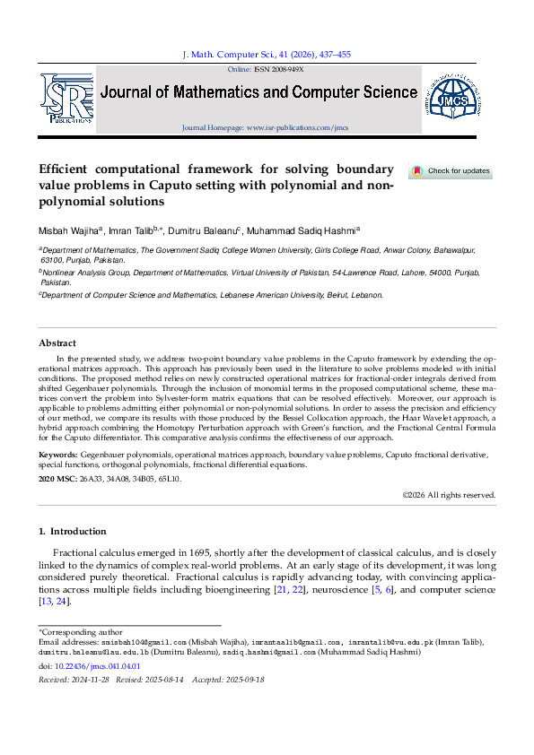 (PDF) Efficient computational framework for solving boundary value ...