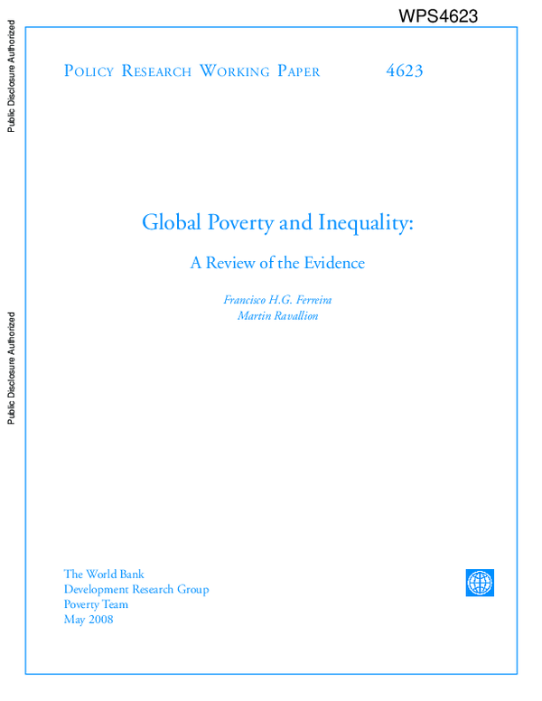 (PDF) Global Poverty And Inequality: A Review Of The Evidence