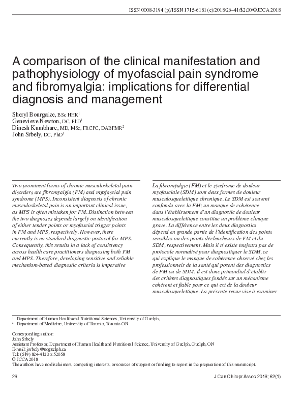 (PDF) A comparison of the clinical manifestation and pathophysiology of ...