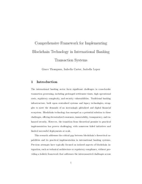 (PDF) Comprehensive Framework for Implementing Blockchain Technology in ...