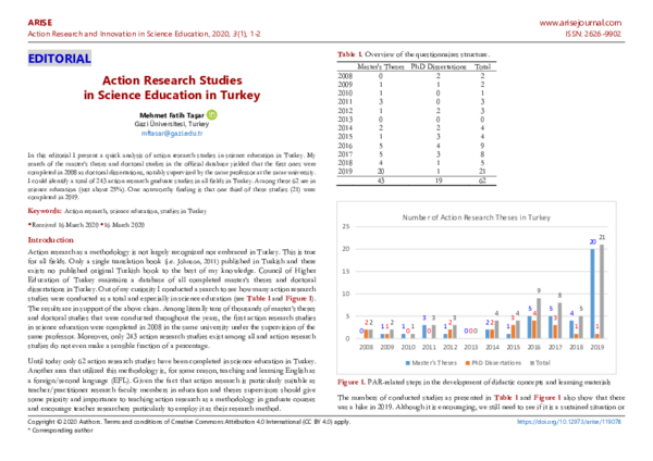 (PDF) Action Research Studies in Science Education in Turkey