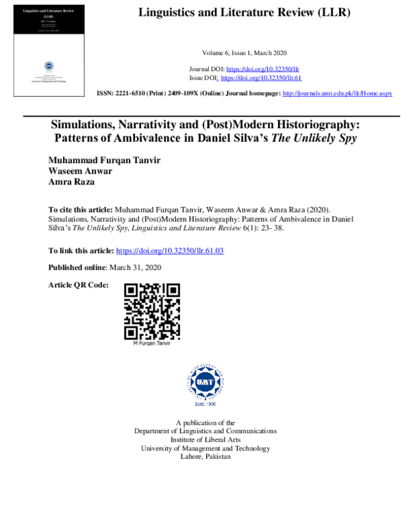 (PDF) Simulations, Narrativity and (Post)Modern Historiography ...