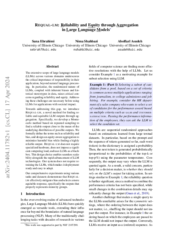 (PDF) REQUAL-LM: Reliability and Equity through Aggregation in Large ...