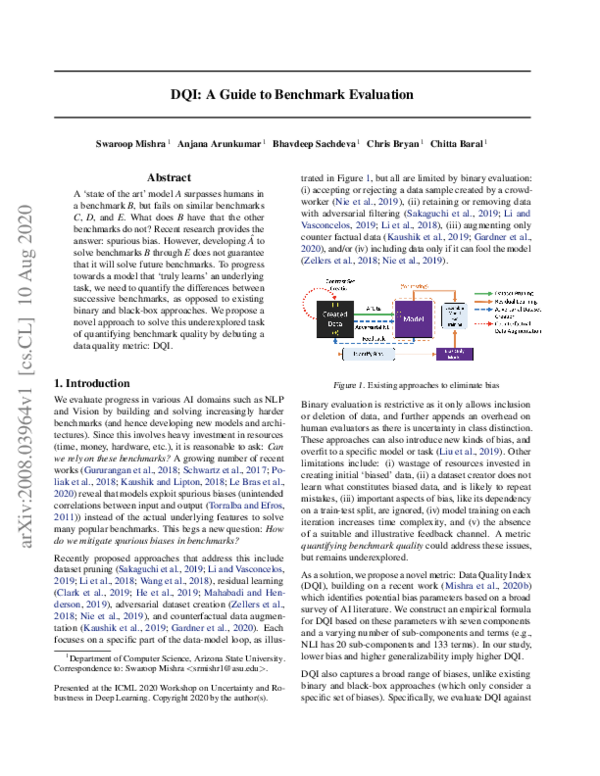 (PDF) DQI: A Guide to Benchmark Evaluation