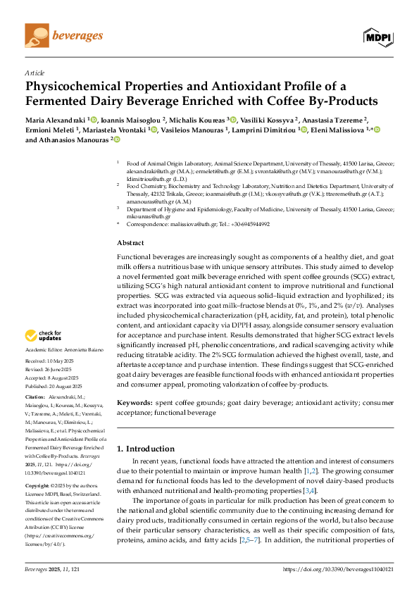 (PDF) Physicochemical Properties and Antioxidant Profile of a Fermented ...