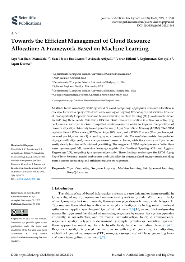 (PDF) Towards the Efficient Management of Cloud Resource Allocation: A ...