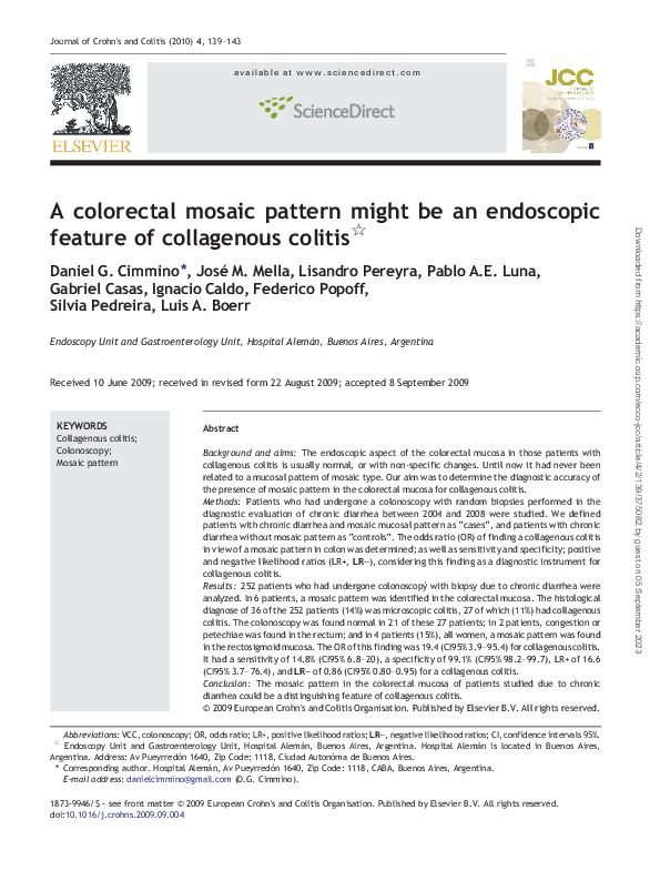 (PDF) A colorectal mosaic pattern might be an endoscopic feature of ...