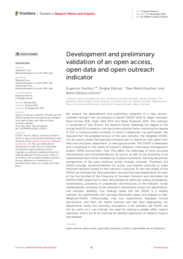 (PDF) Development and preliminary validation of an open access, open ...