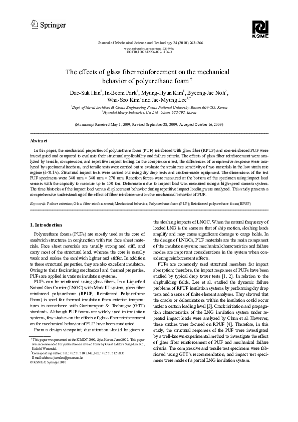 (PDF) The effects of glass fiber reinforcement on the mechanical ...
