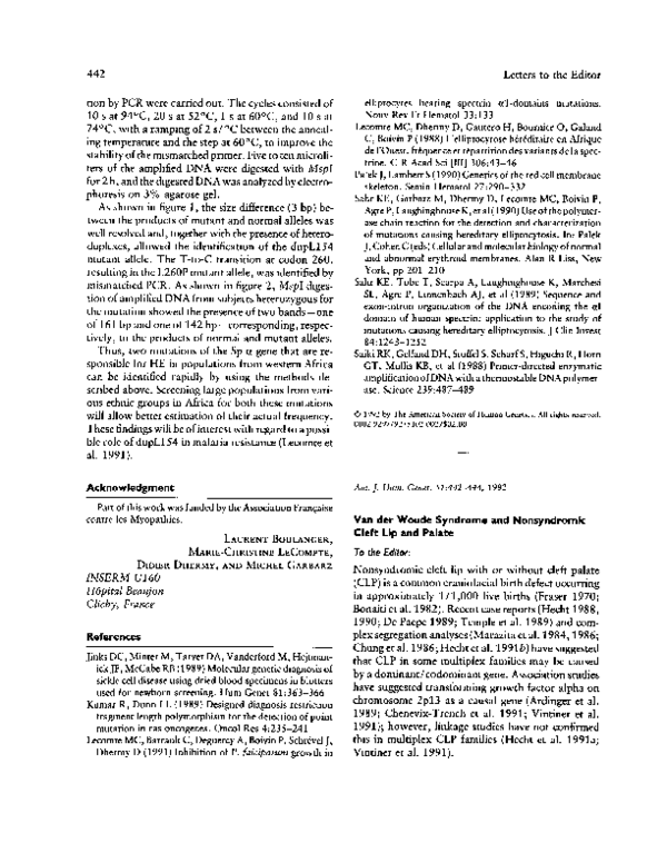 (PDF) Van der Woude syndrome and nonsyndromic cleft lip and palate