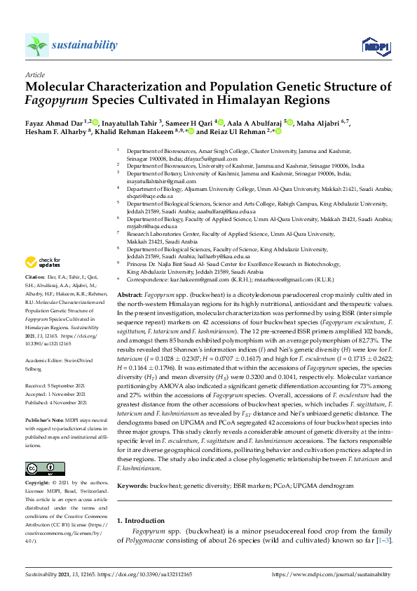 (PDF) Molecular Characterization and Population Genetic Structure of ...