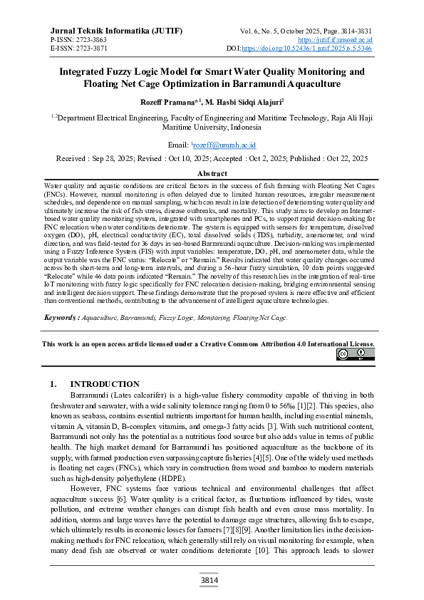 (PDF) Integrated Fuzzy Logic Model for Smart Water Quality Monitoring ...